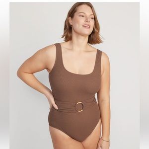 Old Navy Belted Crochet One-Piece Swimsuit for Women